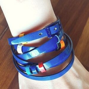 Swatch Bijoux Unisex Bracelet In Blue With Multicolours Pieces